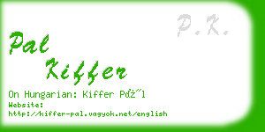 pal kiffer business card